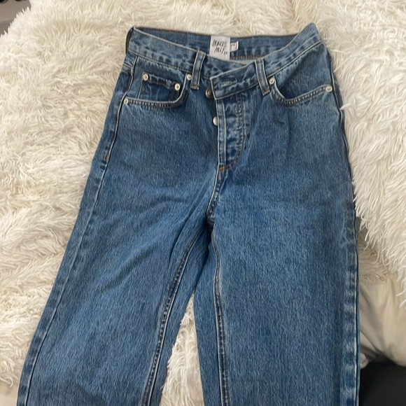 Holly Asymmetric Straight Leg Jeans US 0 - Picture 4 of 4